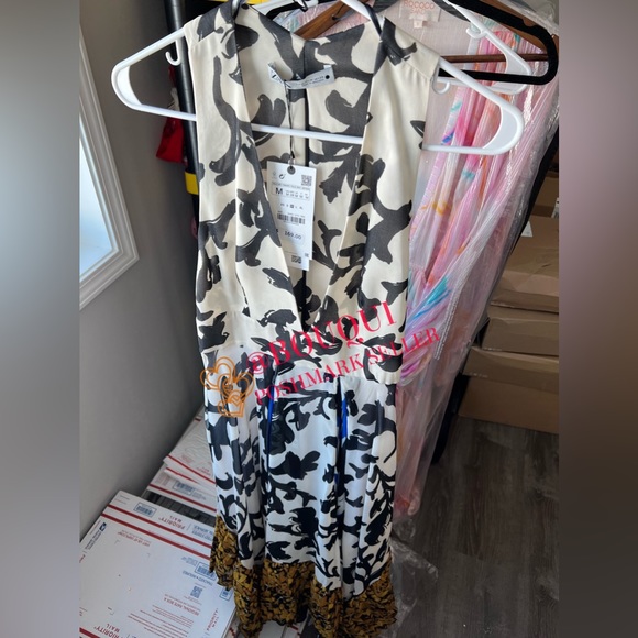 BLOGGERS FAV ZARA LIMITED EDITION FLORAL PRINTED DRESS - Picture 3 of 3